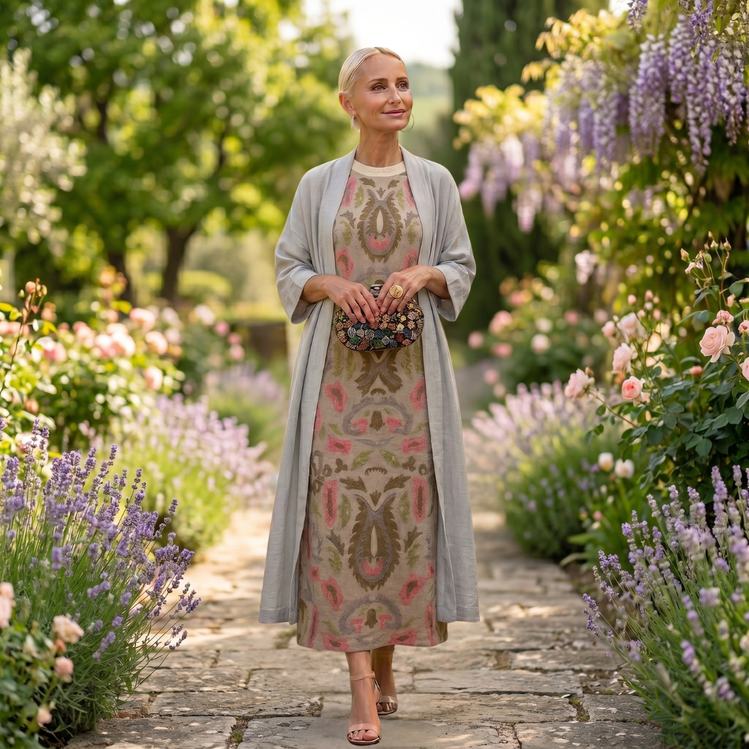 Daniela | Robe élégante avec étole assortie