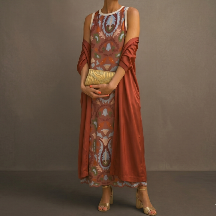 Daniela | Robe élégante avec étole assortie