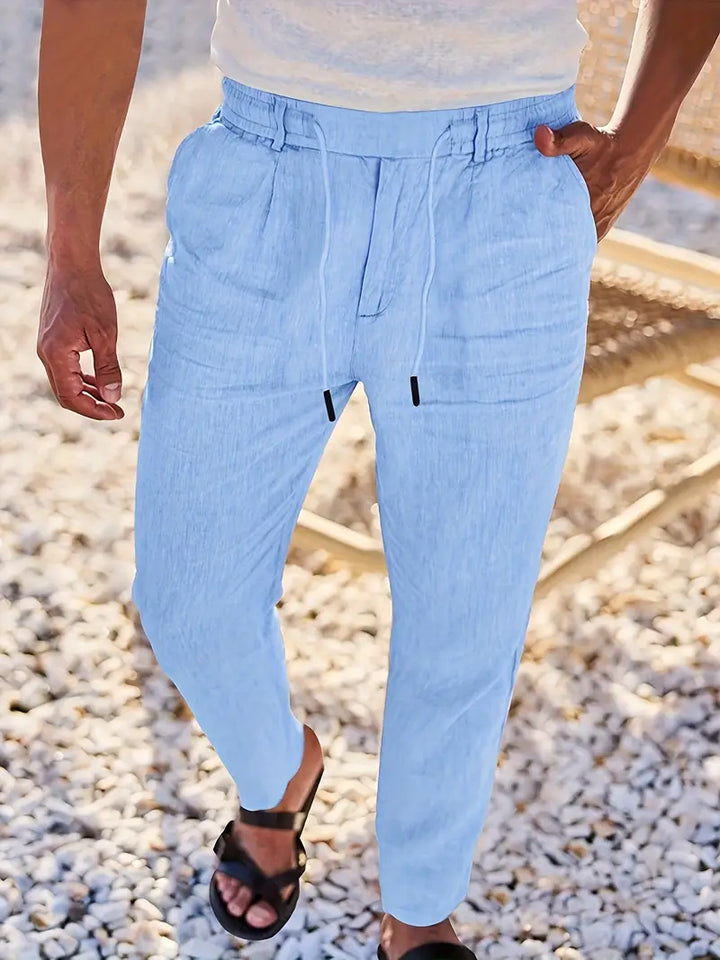Nichols | Pantalon large en lin avec cordon