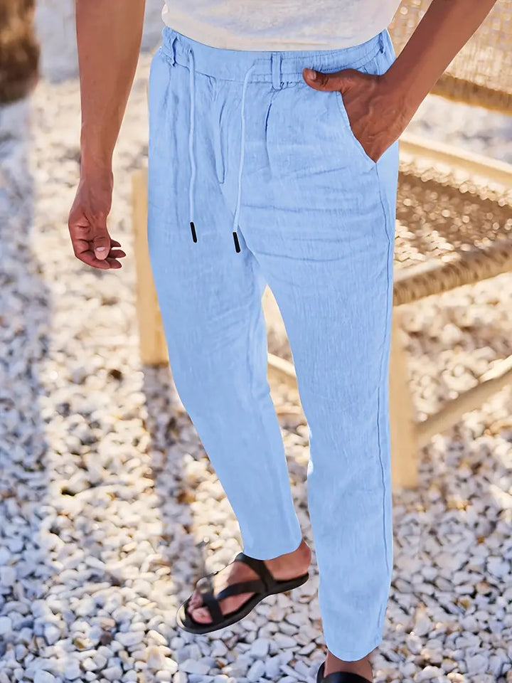Nichols | Pantalon large en lin avec cordon