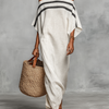 Thérèse | Robe Maxi en Lin Épaules Dénudées