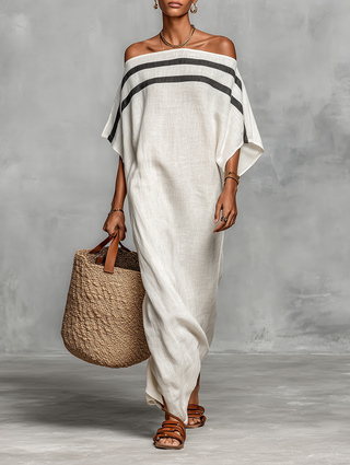Selene | Robe longue élégante à épaules dénudées