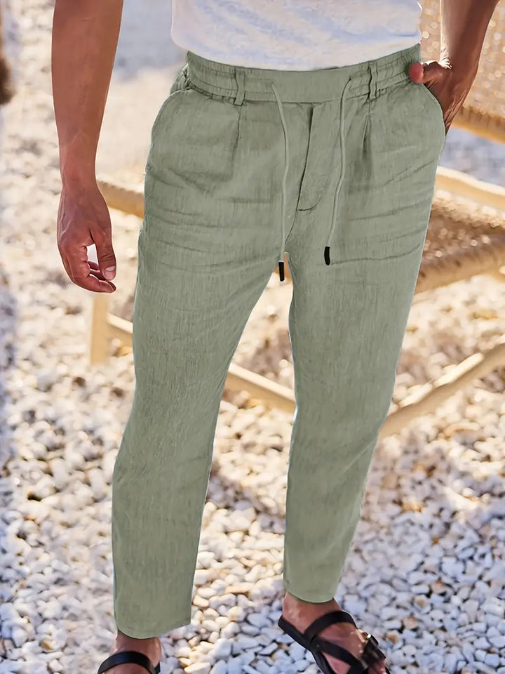 Nichols | Pantalon large en lin avec cordon