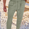 Nichols | Pantalon large en lin avec cordon