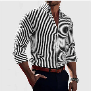 Michel | Chemise Élégante à Rayures Fines