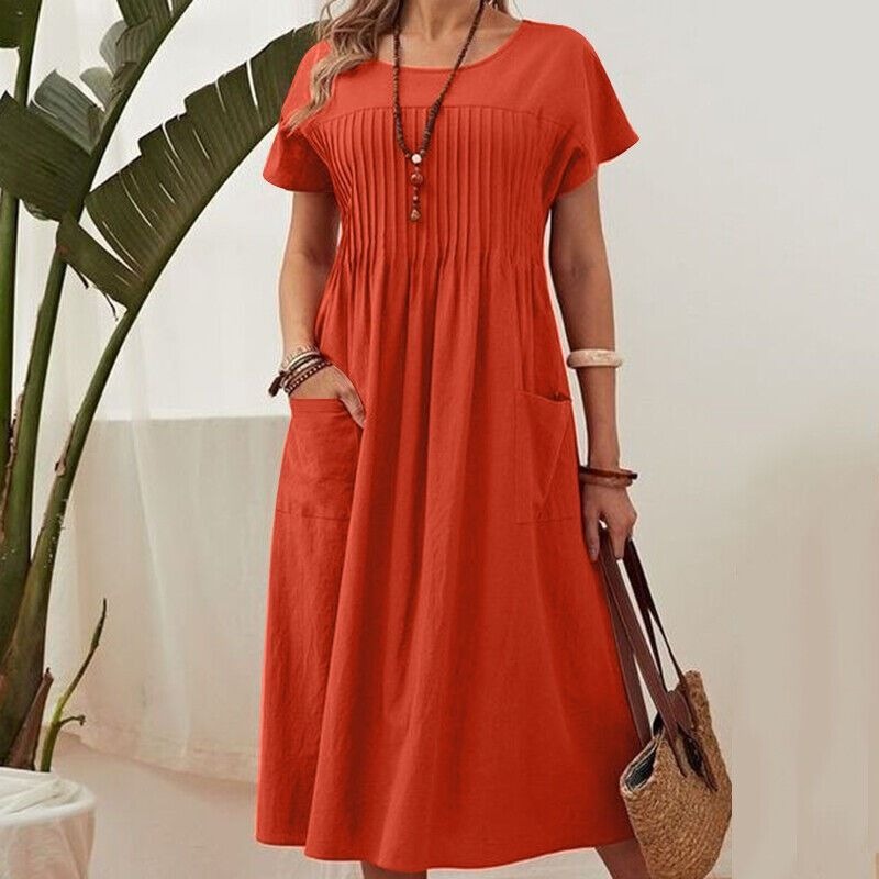Elaya | Robe midi confortable et élégante