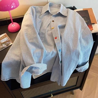 Chelsea | Blouse rayée élégante aux détails colorés