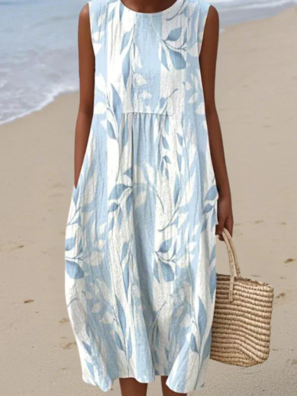 Linda | Robe midi patchwork en coton