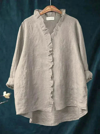 Lina | Blouse élégante en lin et coton