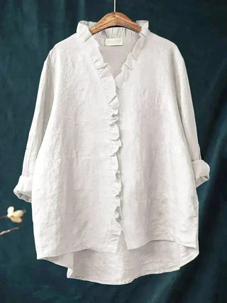 Lina | Blouse élégante en lin et coton