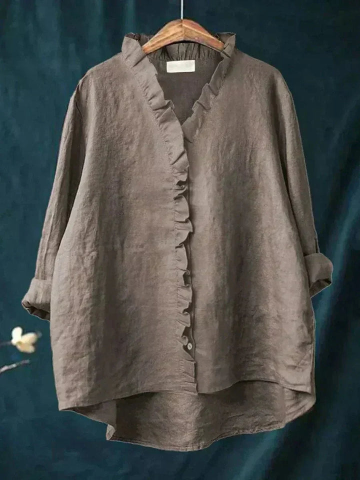 Lina | Blouse élégante en lin et coton