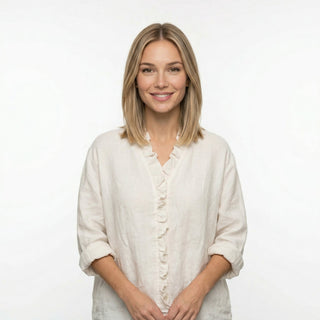 Lina | Blouse élégante en lin et coton