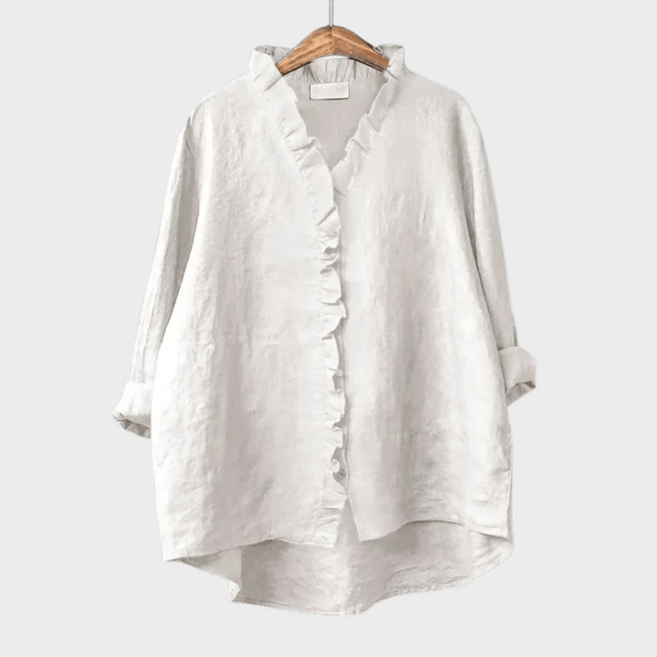 Lina | Blouse élégante en lin et coton