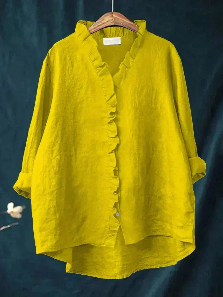 Lina | Blouse élégante en lin et coton