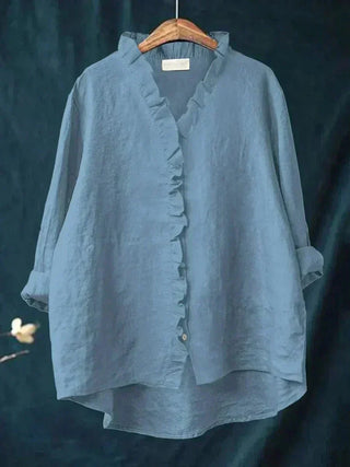 Lina | Blouse élégante en lin et coton