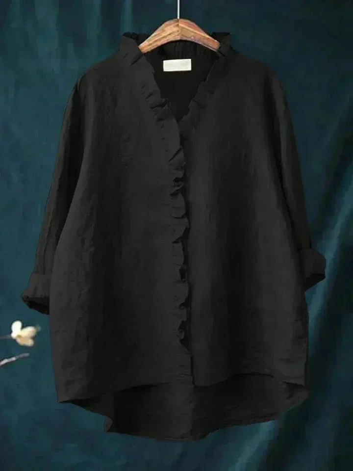 Lina | Blouse élégante en lin et coton