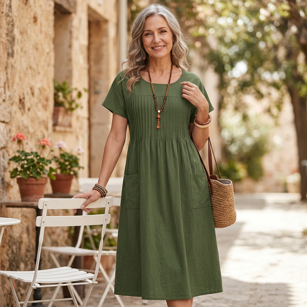 Elaya | Robe midi confortable et élégante