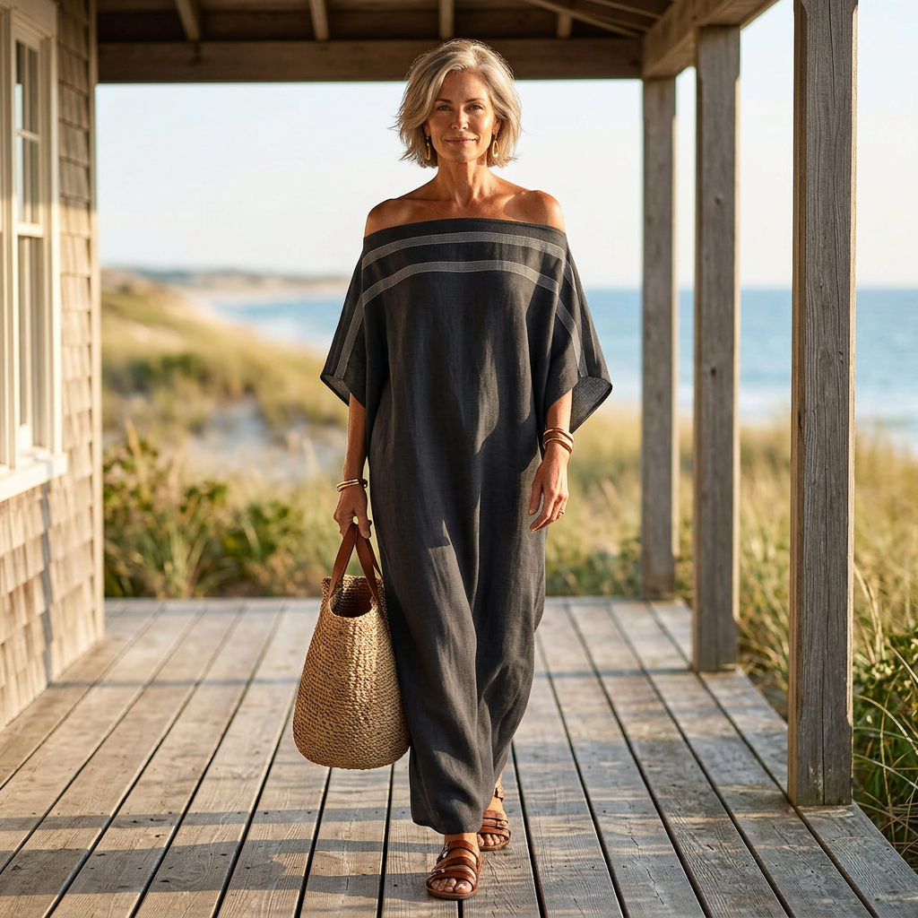 Selene | Robe longue élégante à épaules dénudées