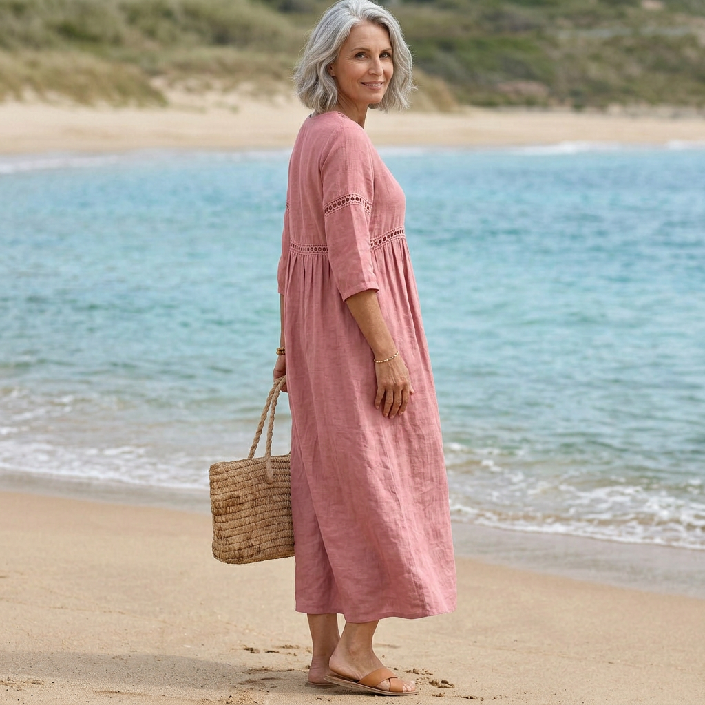 Quincy | Robe midi bohème à col V