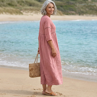 Quincy | Robe midi bohème à col V