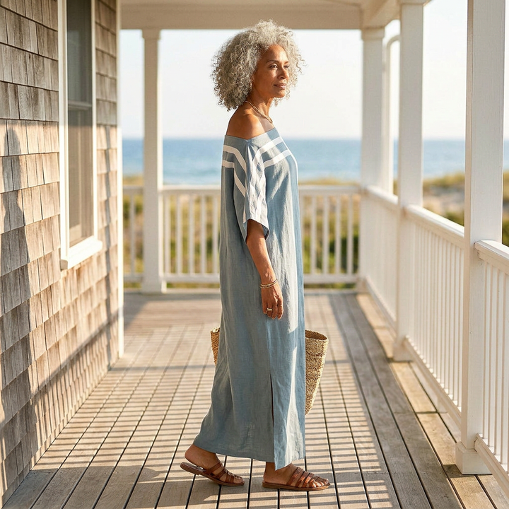 Selene | Robe longue élégante à épaules dénudées