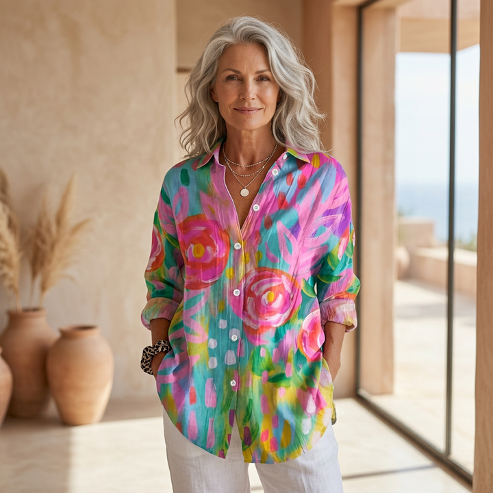 Bloom | Blouse élégante à imprimé coloré