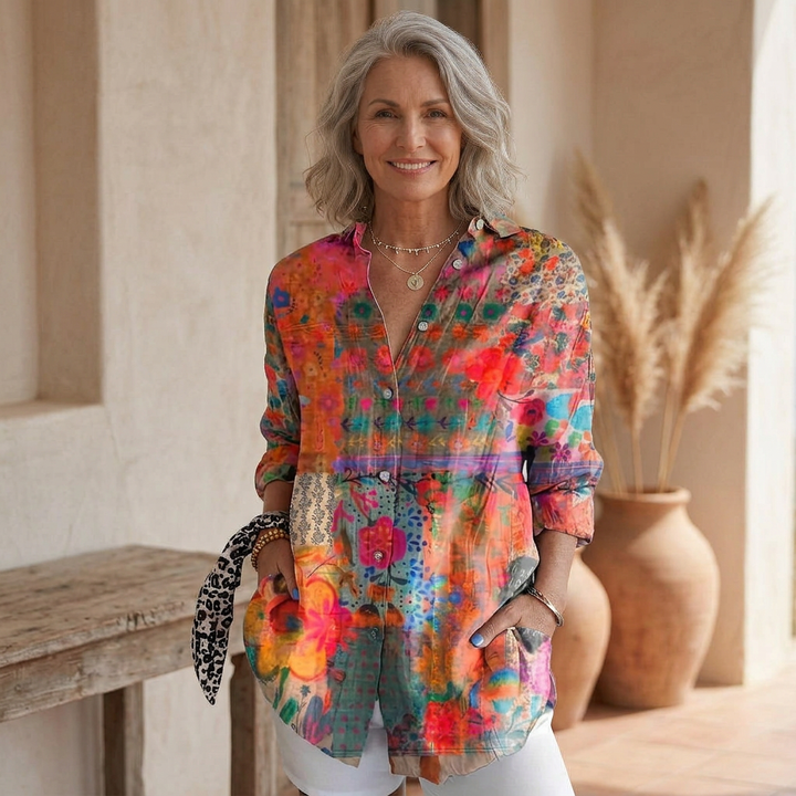 Bloom | Blouse élégante à imprimé coloré