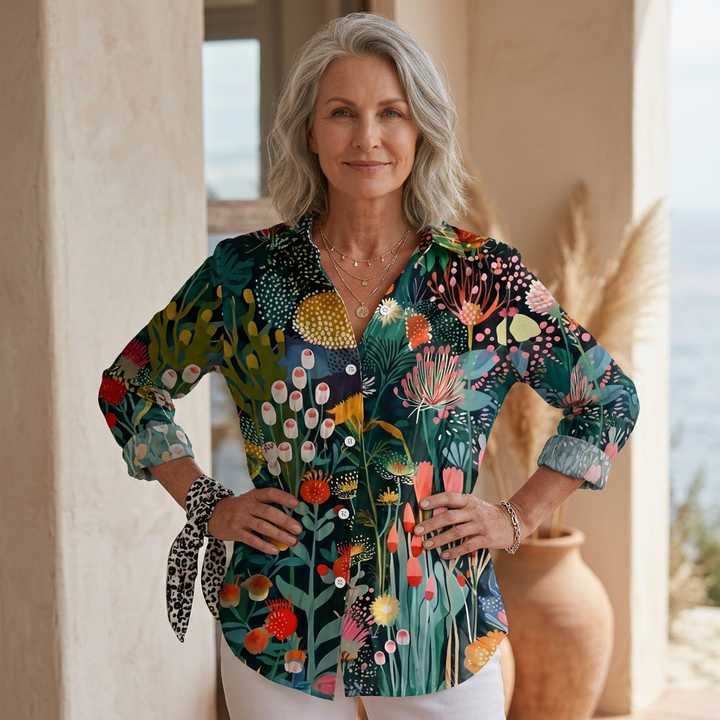 Bloom | Blouse élégante à imprimé coloré