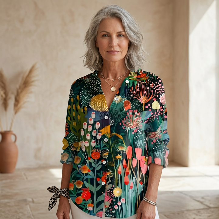 Bloom | Blouse élégante à imprimé coloré