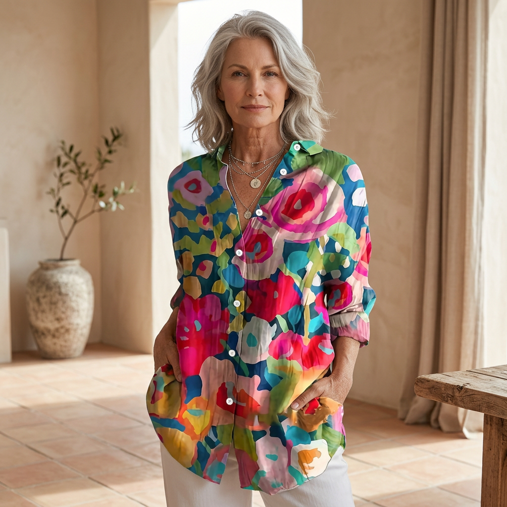Bloom | Blouse élégante à imprimé coloré