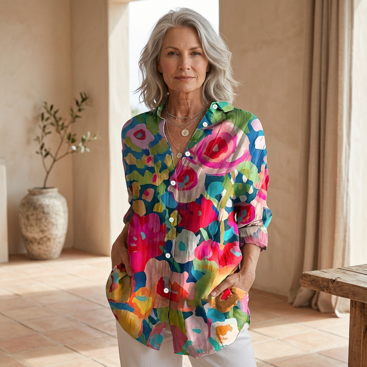 Bloom | Blouse élégante à imprimé coloré