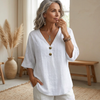 Celeste | Blouse élégante en lin texturé au charme intemporel