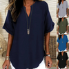Laurel | Blouse décontractée à col V et manches courtes